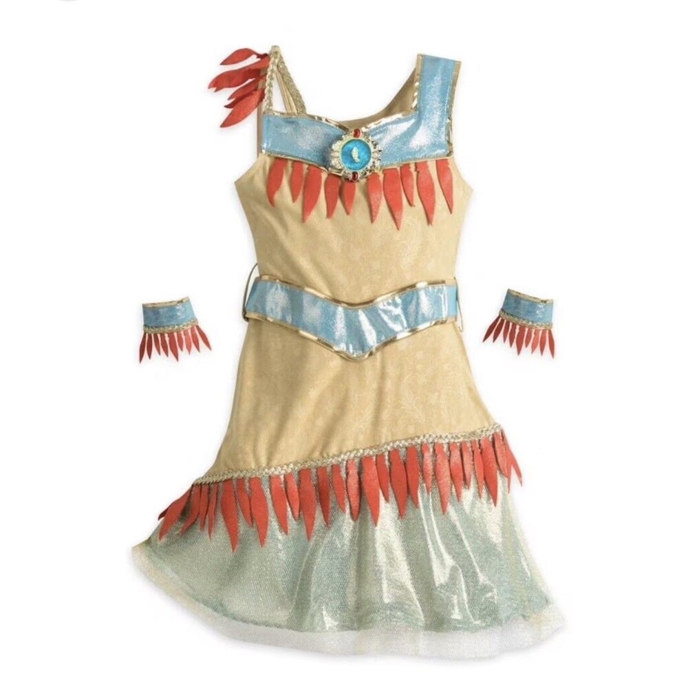 Disney Store Pocahontas Costume with Belt Girls Size 7/8 New With Tags